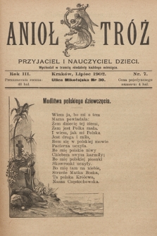 Anioł Stróż : przyjaciel i nauczyciel dzieci. 1902, nr 7