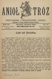 Anioł Stróż : przyjaciel i nauczyciel dzieci. 1902, nr 11