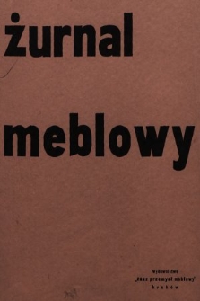 Żurnal Meblowy na Rok 1936, nr 1