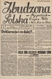 Zbudzona Polska : tygodnik : organ walki o Wielką Polskę dla Polaków. 1937, nr 9