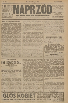 Naprzód : organ centralny polskiej partyi socyalno-demokratycznej. 1913, nr  34