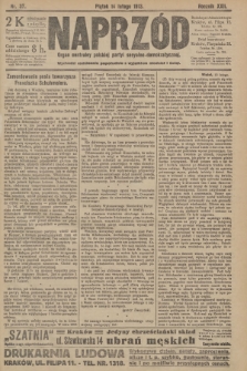 Naprzód : organ centralny polskiej partyi socyalno-demokratycznej. 1913, nr  37