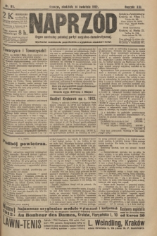 Naprzód : organ centralny polskiej partyi socyalno-demokratycznej. 1912, nr 85