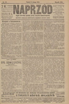Naprzód : organ centralny polskiej partyi socyalno-demokratycznej. 1913, nr 43