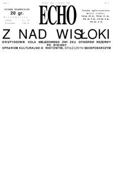 Echo z nad Wisłoki : dwutygodnik Koła Miejscowego Związku Oficerów Rezerwy poświęcony sprawom kulturalno-oświatowym, społecznym, gospodarczym. 1932, nr 3