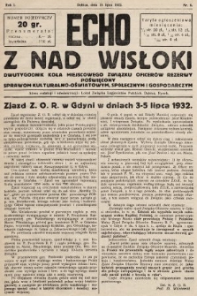 Echo z nad Wisłoki : dwutygodnik Koła Miejscowego Związku Oficerów Rezerwy poświęcony sprawom kulturalno-oświatowym, społecznym, gospodarczym. 1932, nr 6