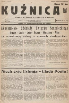 Kuźnica : miesięcznik Akademickiego Oddziału Związku Strzeleckiego. 1932/1933, nr 3