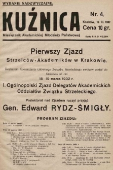 Kuźnica : czasopismo Akademickiej Młodzieży Państwowej. 1931/1932, nr 4