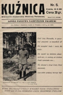 Kuźnica : czasopismo Akademickiej Młodzieży Państwowej. 1931/1932, nr 5