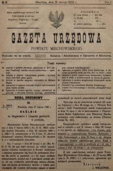 Gazeta Urzędowa Powiatu Miechowskiego. 1920, nr 9