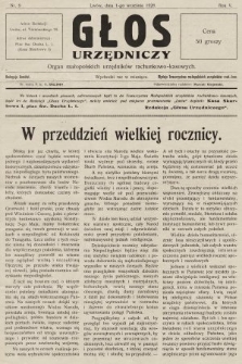 Głos Urzędniczy : organ małopolskich urzędników rachunkowo-kasowych. 1928, nr 9
