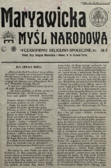 Maryawicka Myśl Narodowa : czasopismo religijno-społeczne. 1924, nr 2