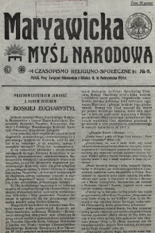 Maryawicka Myśl Narodowa : czasopismo religijno-społeczne. 1924, nr 6