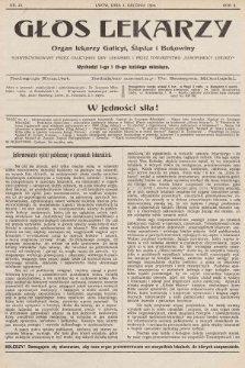 Głos Lekarzy : Organ Lekarzy Galicyi, Śląska i Bukowiny subwencyowany przez galicyjskie izby lekarskie i przez Towarzystwo „Samopomocy Lekarzy”. 1904, nr 23