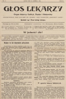 Głos Lekarzy : Organ Lekarzy Galicyi, Śląska i Bukowiny subwencyowany przez galicyjskie izby lekarskie i przez Towarzystwo „Samopomocy Lekarzy”. 1905, nr 12