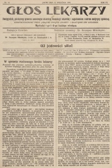 Głos Lekarzy : dwutygodnik poświęcony sprawom zawodowym lekarskim, deontologii lekarskiej i zagadnieniom z zakresu medycyny społecznej subwencyonowany przez „Krajowy Związek Lekarzy” i galicyjskie izby lekarskie. 1909, nr 18