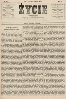 Życie : dwutygodnik polityczny, społeczny i ekonomiczny. 1893, nr 15