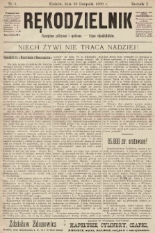 Rękodzielnik : czasopismo polityczne i społeczne : organ rękodzielników. 1899, nr 4