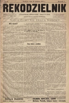 Rękodzielnik : czasopismo społeczne i polityczne : organ. 1899, nr 6