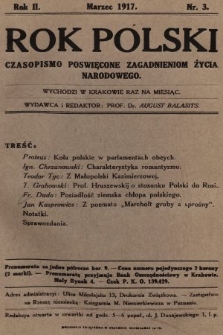 Rok Polski : czasopismo poświęcone zagadnieniom życia narodowego. 1917, nr 3