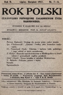 Rok Polski : czasopismo poświęcone zagadnieniom życia narodowego. 1917, nr 7/8