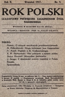 Rok Polski : czasopismo poświęcone zagadnieniom życia narodowego. 1917, nr 9