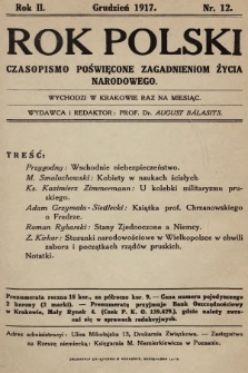 Rok Polski : czasopismo poświęcone zagadnieniom życia narodowego. 1917, nr 12