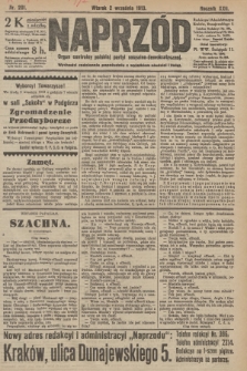 Naprzód : organ centralny polskiej partyi socyalno-demokratycznej. 1913, nr 201 [nakład pierwszy skonfiskowany]