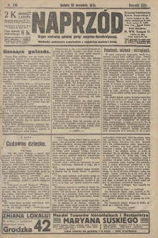 Naprzód : organ centralny polskiej partyi socyalno-demokratycznej. 1913, nr 210