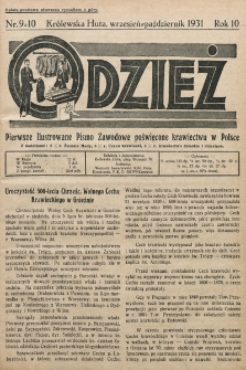 Odzież : pierwsze ilustrowane pismo zawodowe poświęcone krawiectwu w Polsce z dodatkiem sezonowym żurnali Mód : Organ Związku Pracodawców Krawieckich na Polske Zachodnią. 1931, nr 9-10