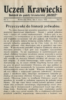 Uczeń Krawiecki : dodatek do gazety krawieckiej „Odzież”. 1932, nr 2