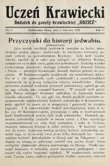 Uczeń Krawiecki : dodatek do gazety krawieckiej „Odzież”. 1932, nr 3