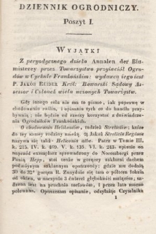 Dziennik Ogrodniczy. T. 2, 1830, poszyt 1