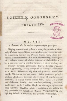Dziennik Ogrodniczy. T. 2, 1830, poszyt 4