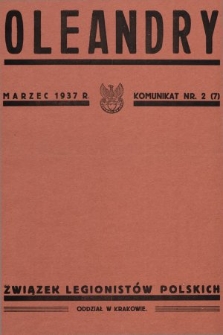 Oleandry : komunikat nr... 1937, nr 2