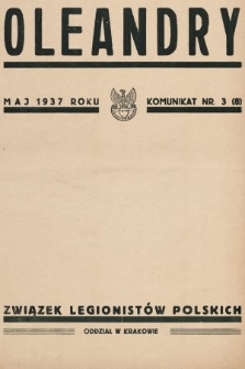 Oleandry : komunikat nr... 1937, nr 3