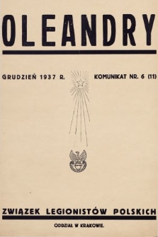 Oleandry : komunikat nr... 1937, nr 6