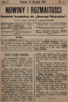 Nowiny i Rozmaitości : dodatek bezpłatny do „Nowego Dzwonka”. 1897, nr 2