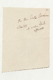 Brief von Alexander von Humboldt an Johann Carl Eduard Buschmann