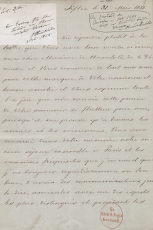 Lettre a Alexandre von Humboldt, avec les ajouts par celui-ci