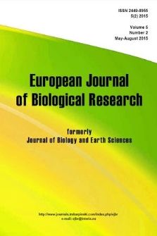European Journal of Biological Research. Vol. 5, 2015, no. 2