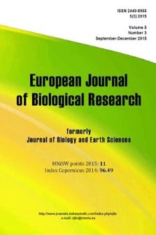 European Journal of Biological Research. Vol. 5, 2015, no. 3