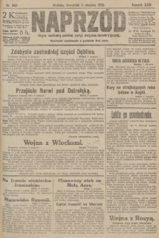 Naprzód : organ centralny polskiej partyi socyalno-demokratycznej. 1915, nr  292