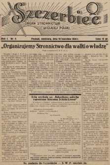 Szczerbiec : organ Organ Stronnictwa Wielkiej Polski. 1934, nr 5