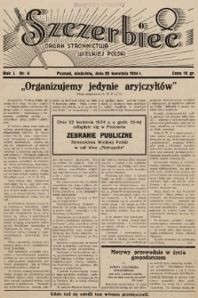 Szczerbiec : organ Organ Stronnictwa Wielkiej Polski. 1934, nr 6