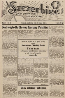 Szczerbiec : organ Organ Stronnictwa Wielkiej Polski. 1934, nr 8