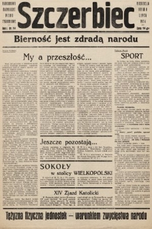 Szczerbiec : narodowo-radykalne pismo tygodniowe. 1934, nr 14