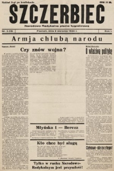 Szczerbiec : narodowo-radykalne pismo tygodniowe. 1934, nr 18