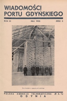 Wiadomości Portu Gdyńskiego. 1933, z. 5