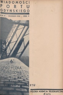 Wiadomości Portu Gdyńskiego. 1933, z. 9